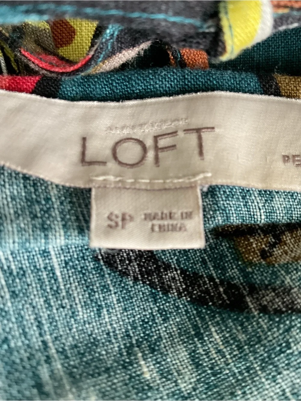 LOFT Teal Floral Halter Maxi Dress - Picture 7 of 7